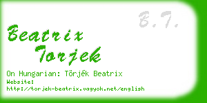 beatrix torjek business card