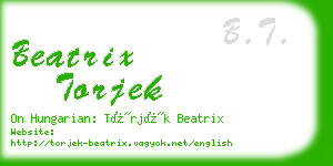beatrix torjek business card